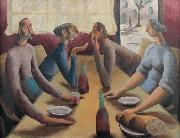 Peter Purves Smith French Cafe oil
